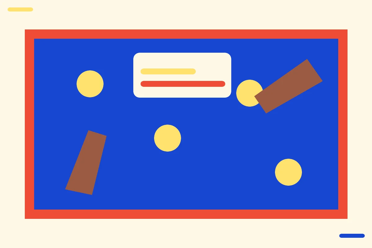 Illustration of wooden pieces moving on a board