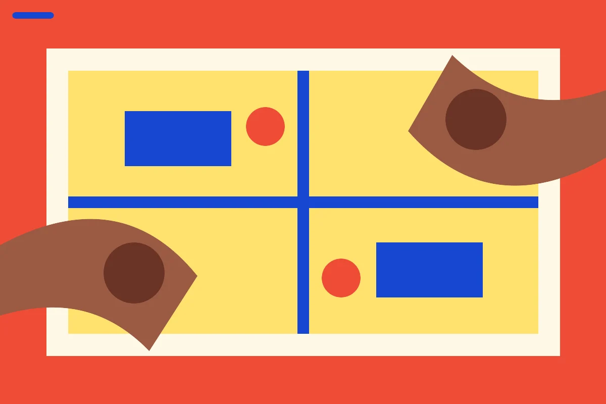 Illustration of hands returning pieces to a board